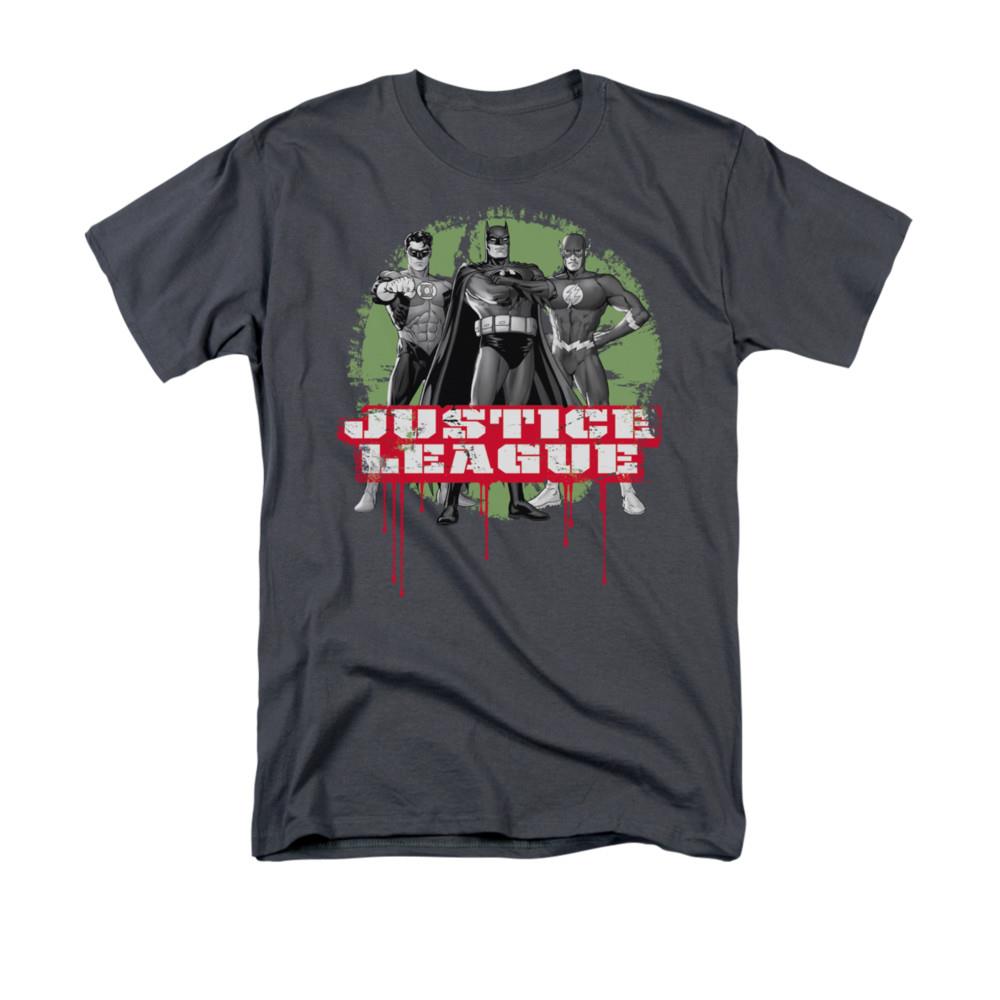 Justice League Trio Mens Short Sleeve Shirt