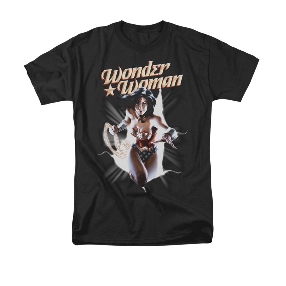 Justice League Wonder Woman Break Out Mens Short Sleeve Shirt 