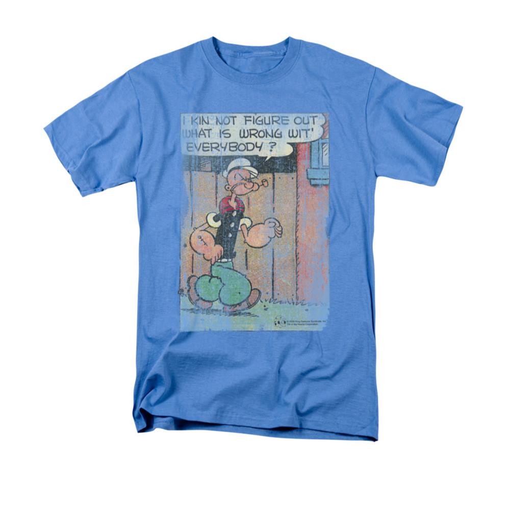 Popeye Puzzled Mens Short Sleeve Shirt