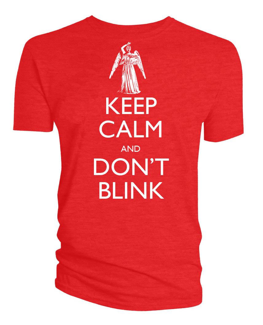 Doctor Who: Keep Calm Don't Blink Weeping Angel Mens T Shirt