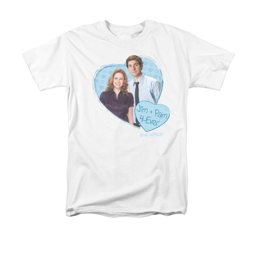 The Office Jim & Pam 4 Ever Mens Short Sleeve Shirt