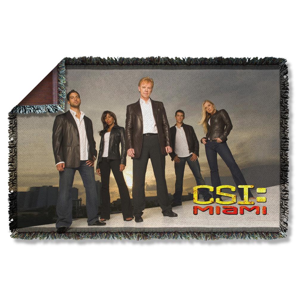 Csi:Miami Action Crime Drama Tv Series Investigators Woven Throw Blanket