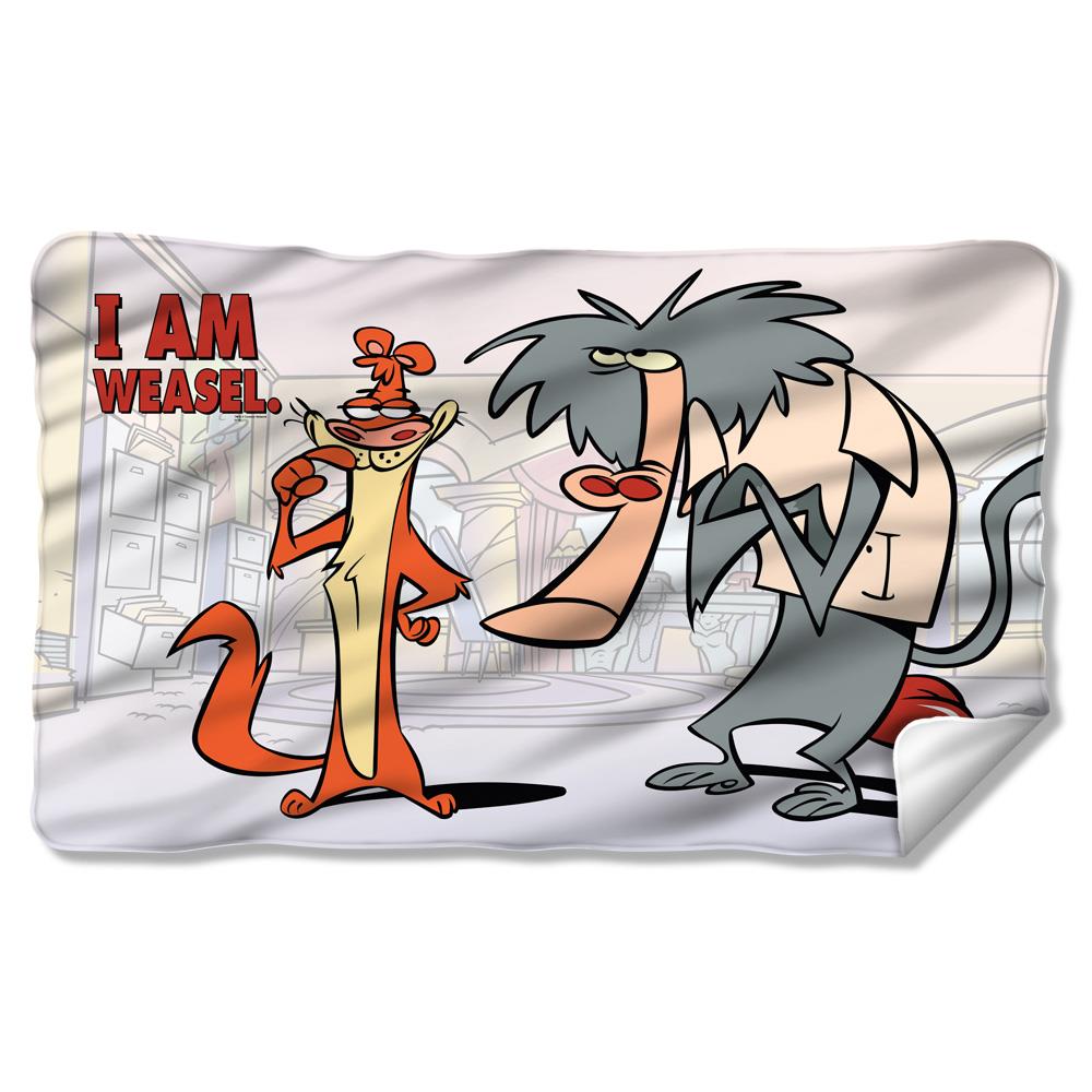 I Am Weasel Funny CN Cartoon Network TV Series Buddies Fleece Blanket