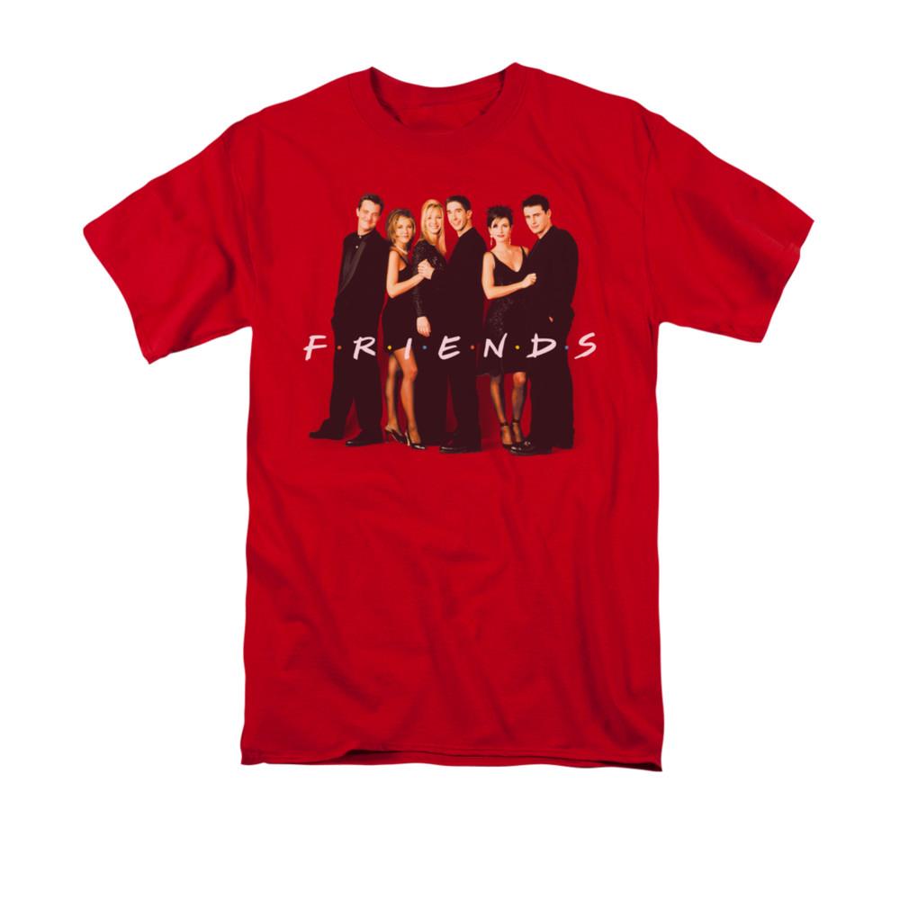 Friends Cast In Black Mens Short Sleeve Shirt