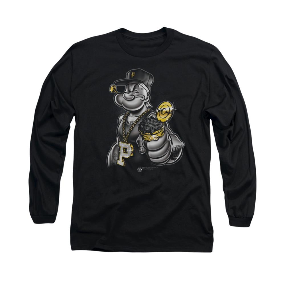 Popeye Get More Spinach Mens Long Sleeve Shirt