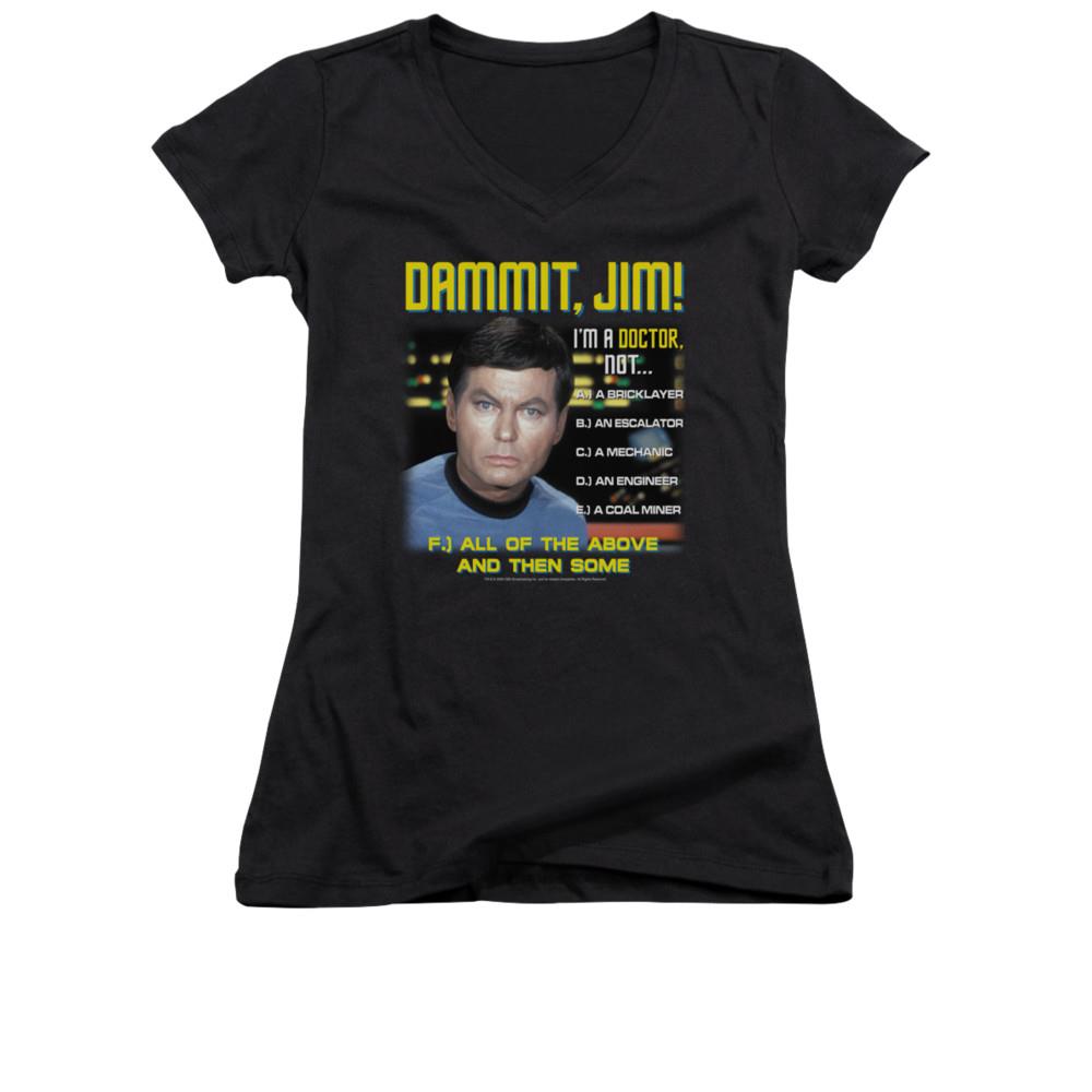 Star Trek All Of The Above Juniors V Neck Shirt