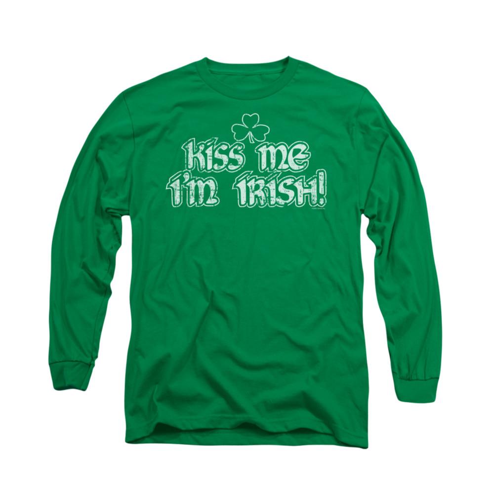 Kiss Me I'M Irish Mens Long Sleeve Shirt