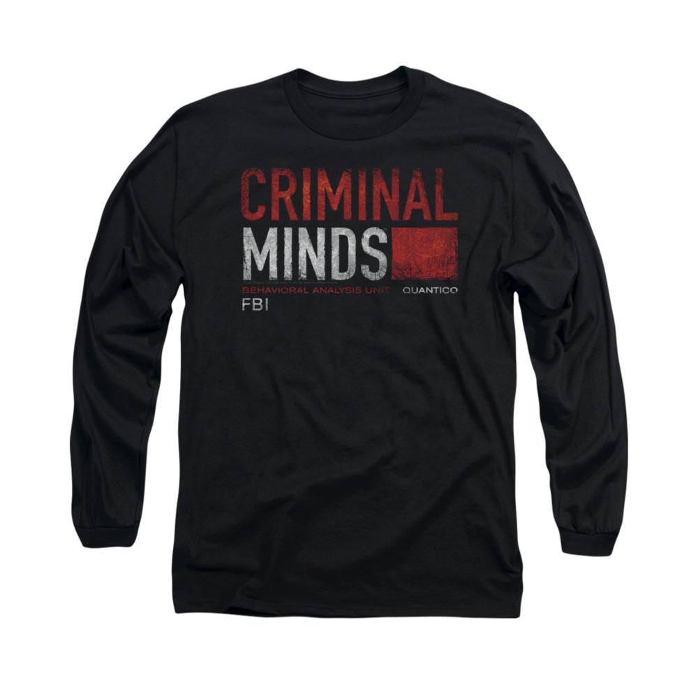 Criminal Minds Title Card Mens Long Sleeve Shirt