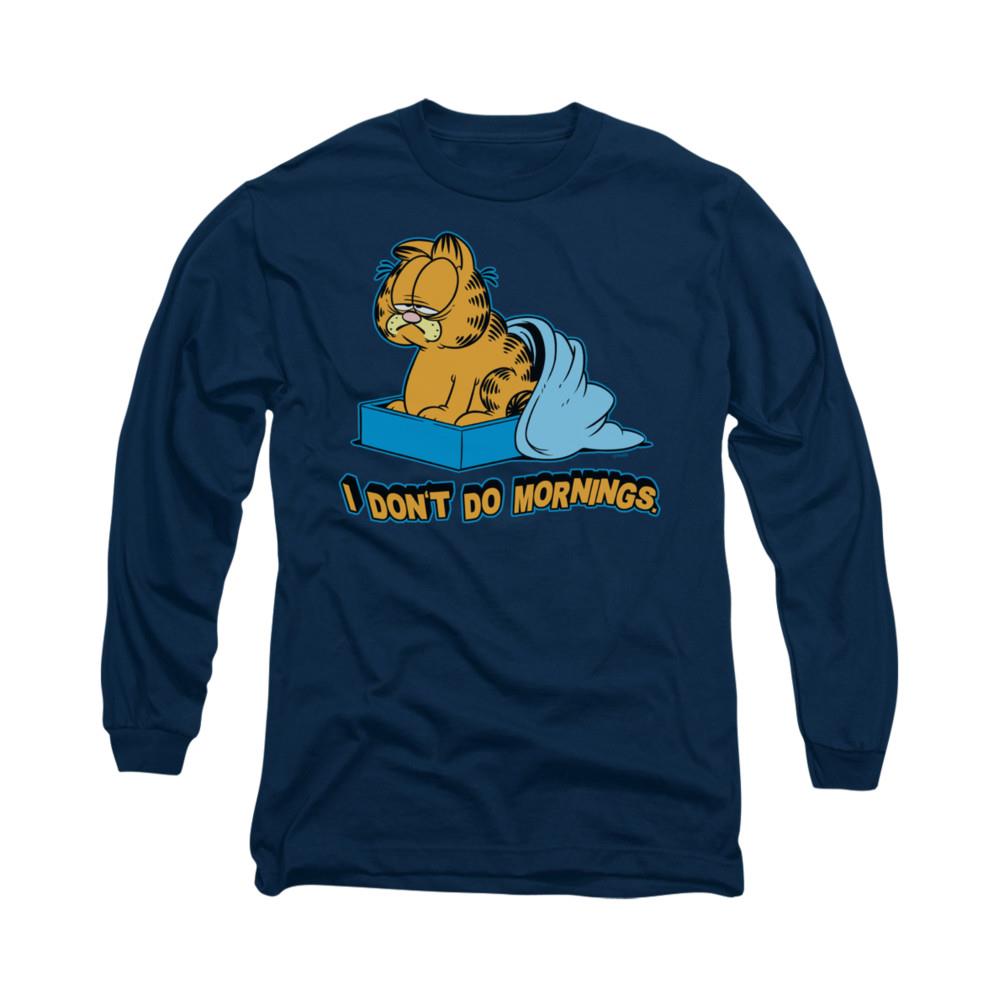 Garfield I Don't Do Mornings Mens Long Sleeve Shirt