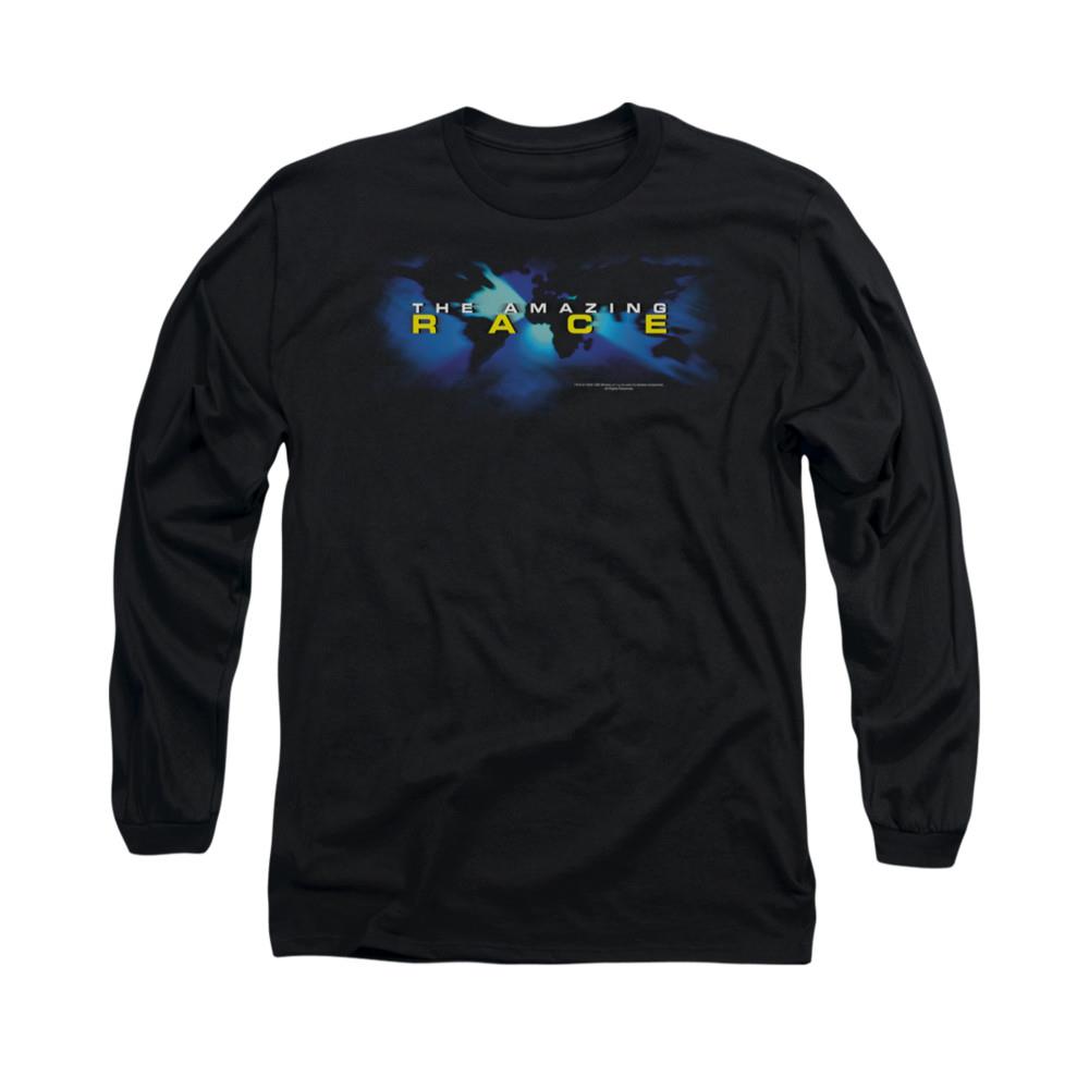 The Amazing Race Faded Globe Mens Long Sleeve Shirt