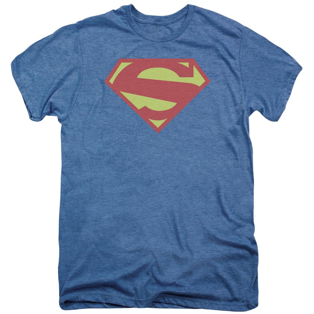 Superman 52 Solid Royal Distress Mens Premium Tee Shirt