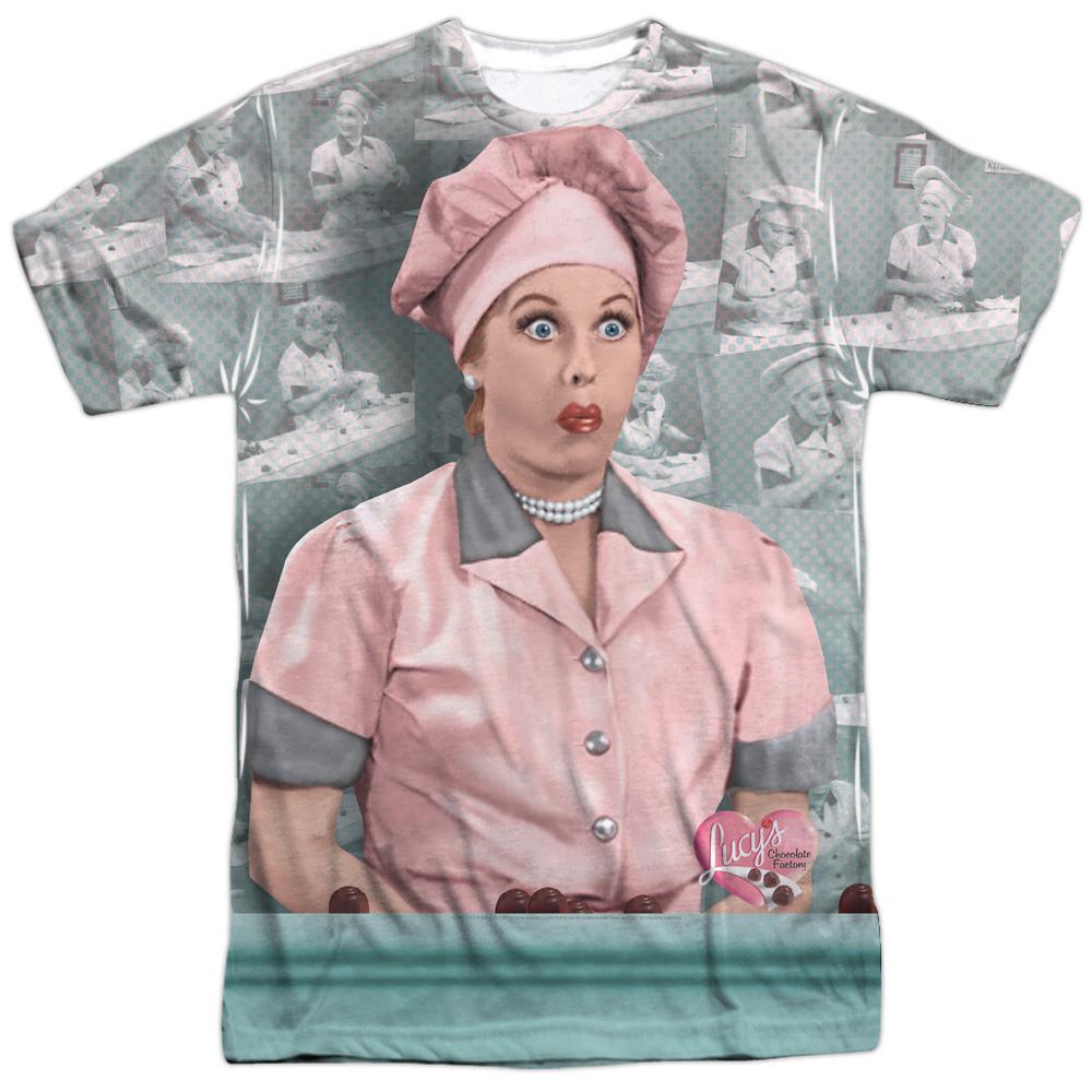 I Love Lucy Chocolate Belt (Front Back Print) Mens Sublimation Shirt