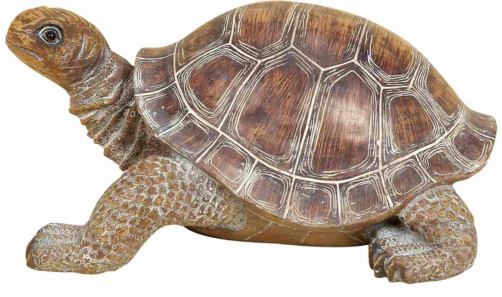 Polystone Turtle 15 Inches Wide For Table Decor   98281