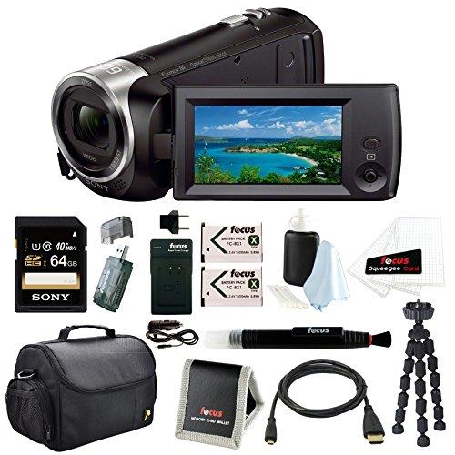 SONY CX405: Sony HD Video Recording HDRCX405 HDR-CX405/B Handycam Camcorder (Black) + Sony 64GB Micro SD Memory Card + Camera ...