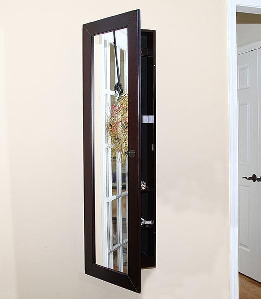 Pebble Beach Espresso Jewelry Armoire   Wall Mounted   Mirror (MSRP:$299)