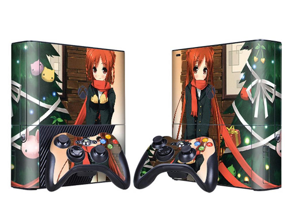 For Microsoft Xbox 360 E Skins Console Stickers Personalized Games Decals Wiht Controller Protector Covers   BOX1330 237