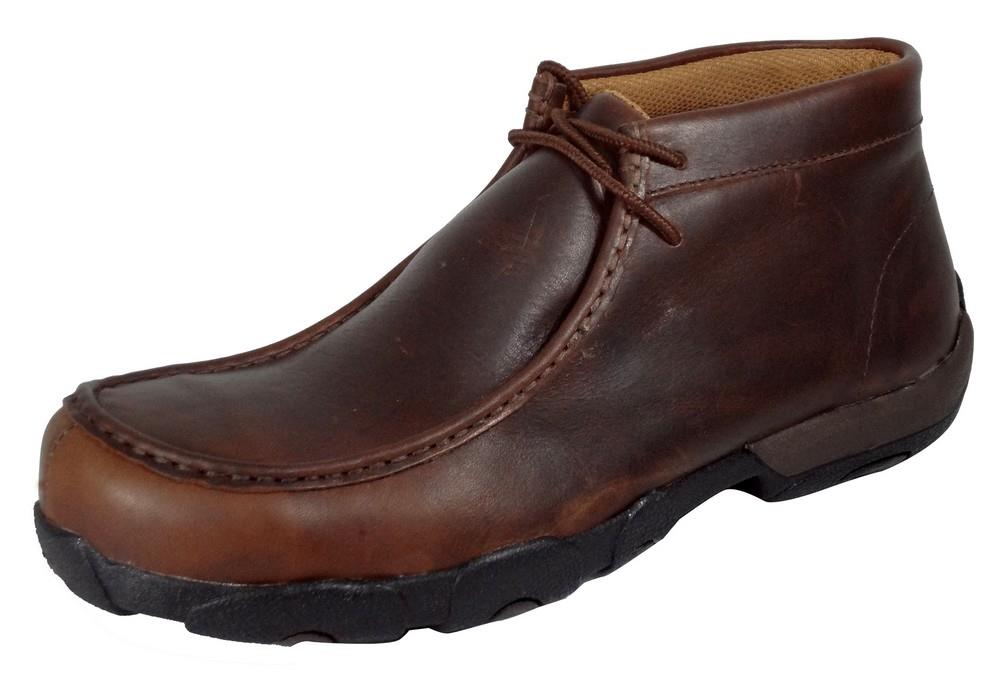 Twisted X Work Shoes Mens CT Driving Mocs 10 M Brown MDMCT01