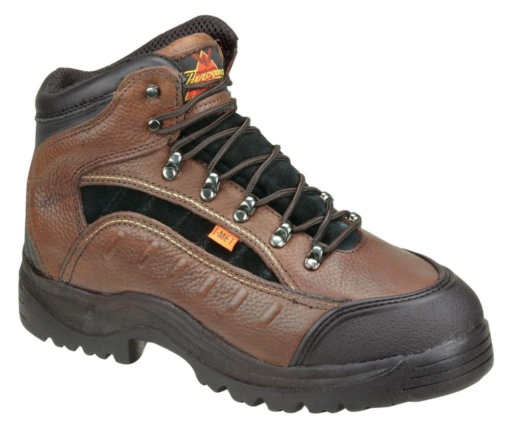 THOROGOOD 804 4312 11M Hiking Boots, Stl, Met Grd, Mn, 11, Brn, 1PR