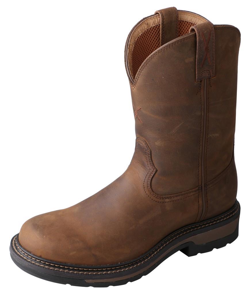 Twisted X Work Boots Mens Lite Cowboy Steel Toe 11 D Saddle MLCS013