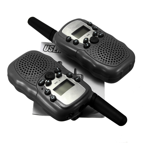 2Pcs Portable VOX Indication Wireless LCD 5KM UHF Auto Multi Channels 2 Way Radio Walkie Talkie T 388