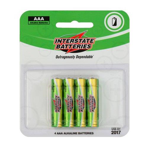 AAA Alkaline Batteries (4) IBSDRY0035 INTERSTATE BATTERIES