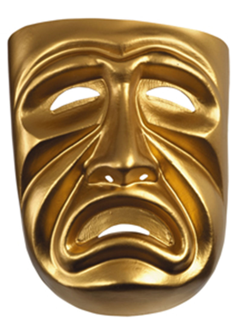 Gold Tragedy Actor Mask by Disguise 10473