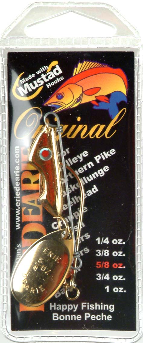 Erie Dearie Original Lures  Gold Plated; 5/8 ounce