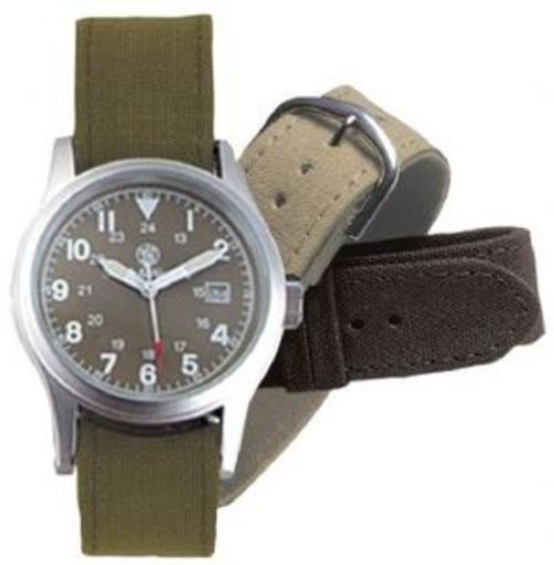 Campco Smith & Wesson Military Watch 3 Changeable Straps OD Face CC SWW 1464 OD