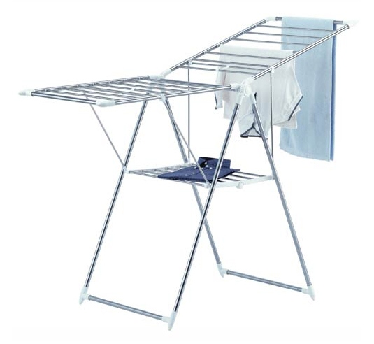 Collapsible Clothes Drying Rack in Stainless Steel