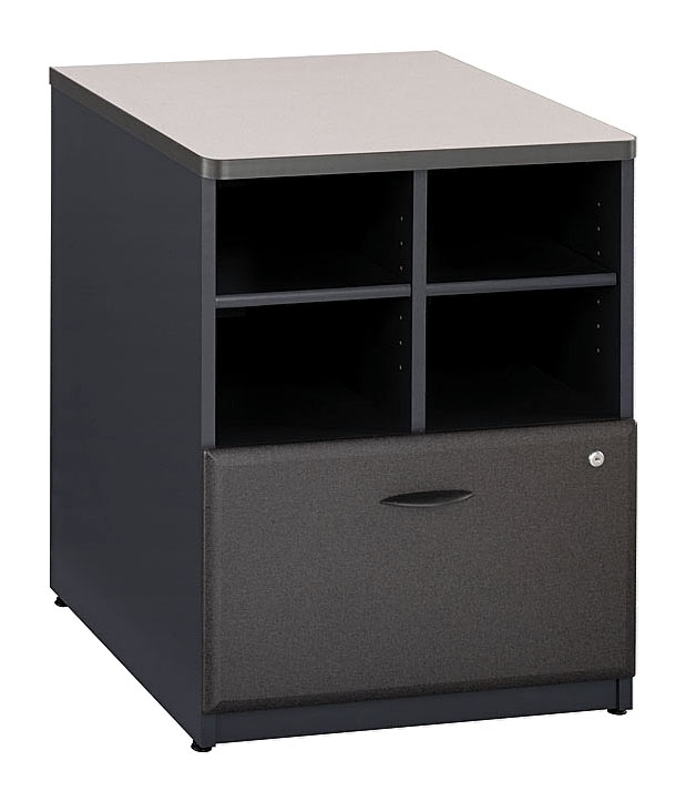 24 in. Storage Unit in White Spectrum and Slate (Hansen Cherry/Galaxy)