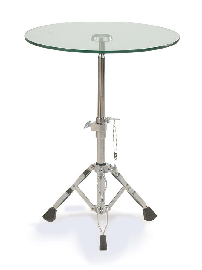 Jazz Adjustable Table in Steel & Glass Finish