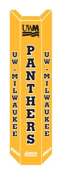 Collegiate Pole Pad w UIWM Milwaukee Panthers Logo in Gold