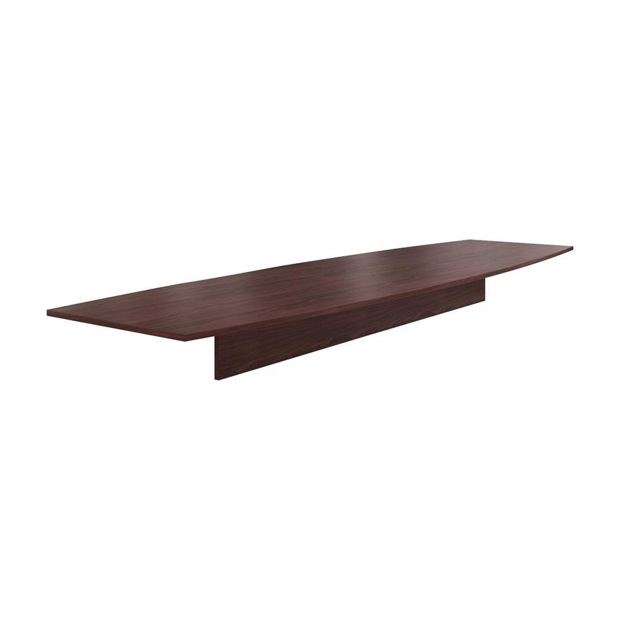 HON Company Boatshaped Conference Tabletop, 168"X48"X1 1/8", Mahogany