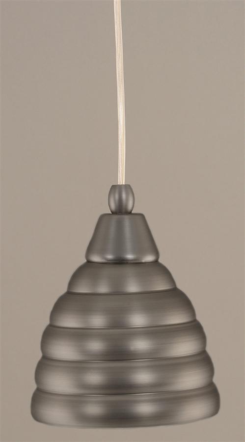 Toltec Lighting Cord Mini Pendant, 6" Beehive Metal Shades   22 BN 425