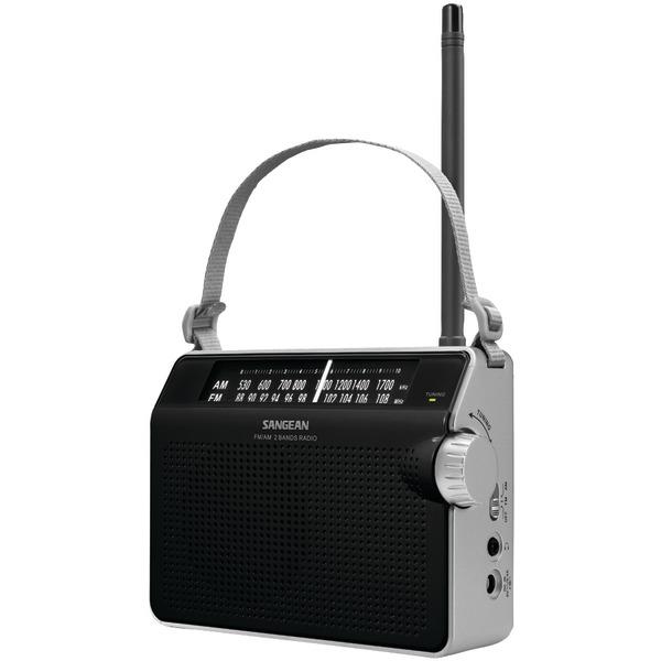 AM/FM Compact Analog Radio in Black