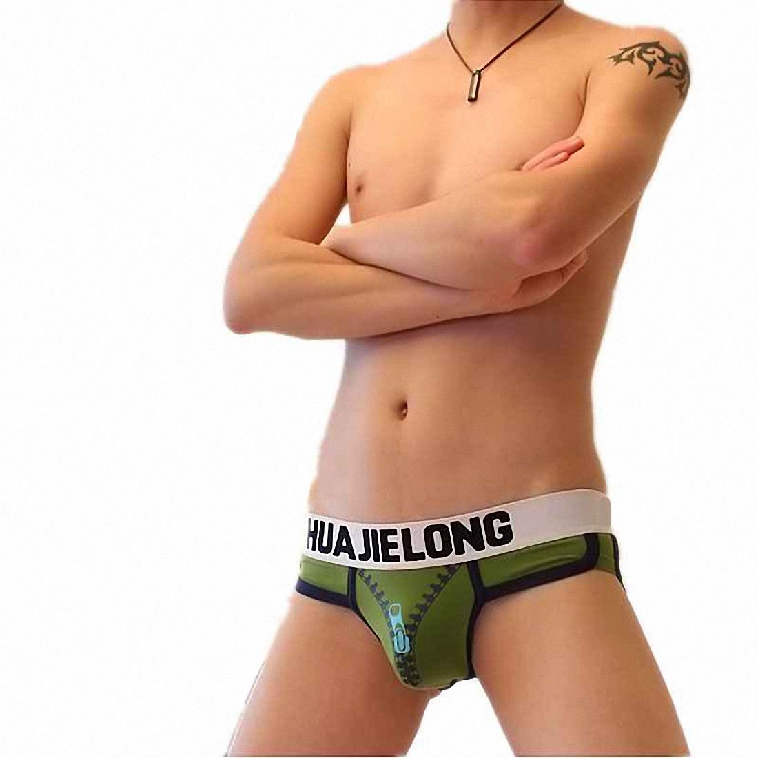 Men cotton briefs Pants underwear underclothes underdress H2059 Army green XL