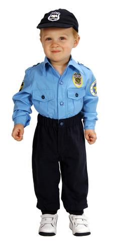 Personalized Infant Police Officer Costume With Cap