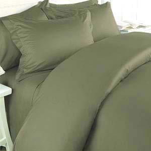 500 Thread Count Egyptian Cotton Solid Sage Super Single Attached Waterbed Sheet