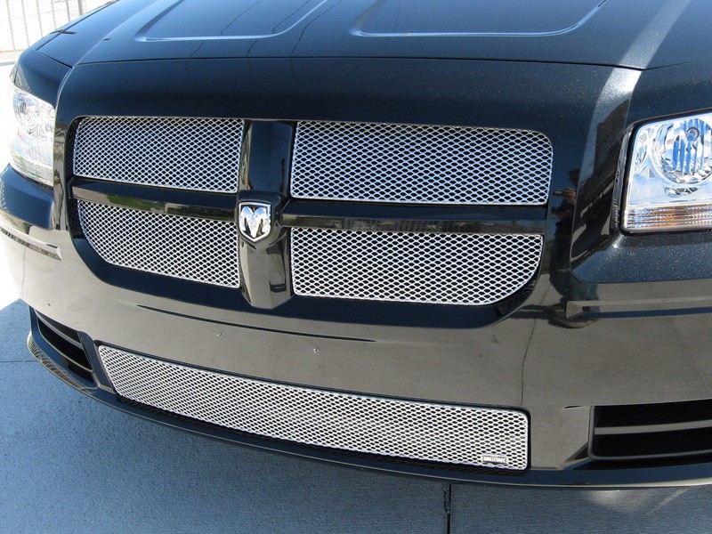 2008 DODGE MAGNUM UPPER GRILLE (4 Pieces) (Except SRT8 Models) (Aluminum Silver)