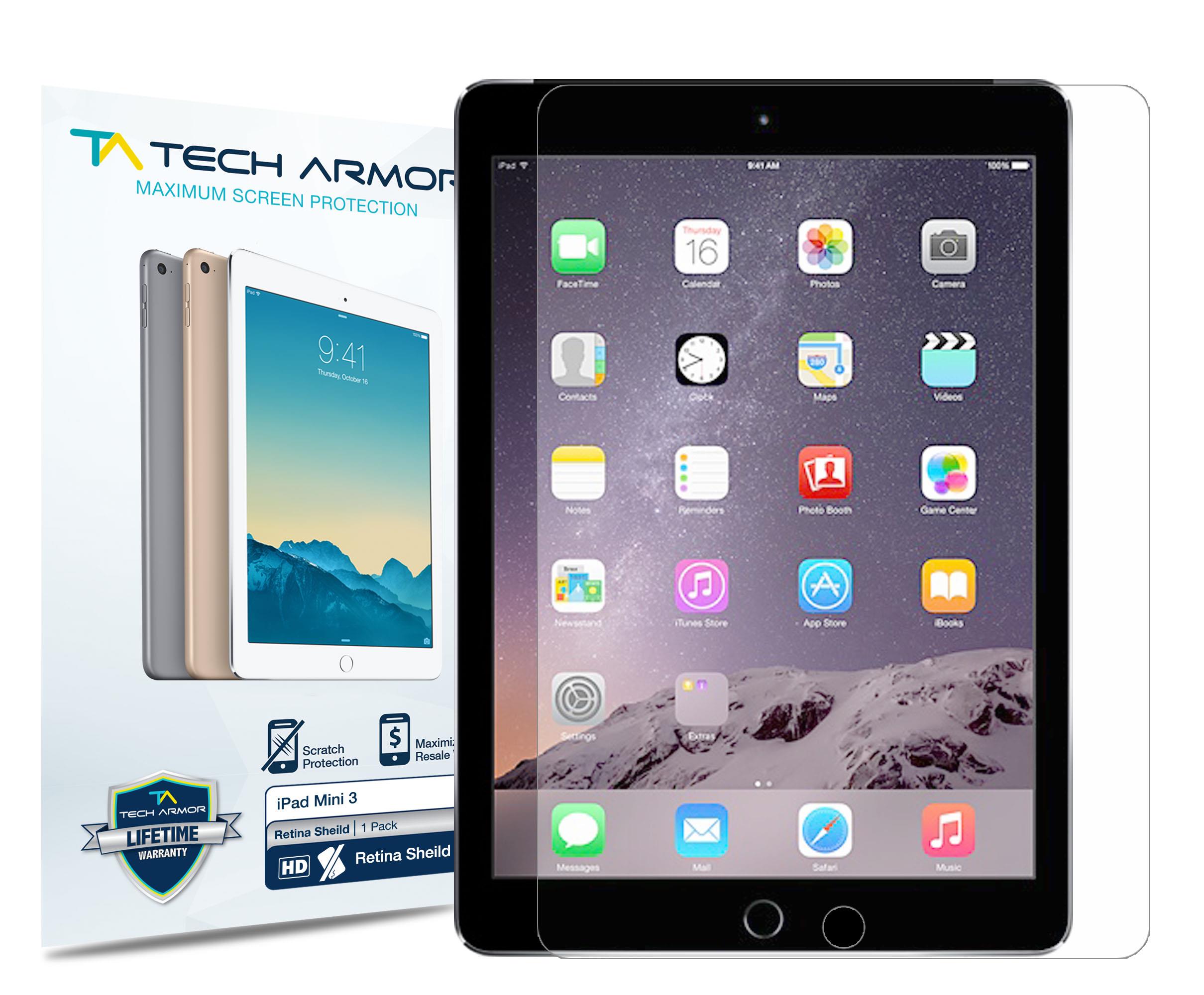 Tech Armor RetinaShield Screen Protector for iPad Mini 3 / iPad Mini 2 / iPad Mini [NOT Mini 4] 1ea