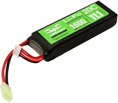 Valken Energy 11.1V 1600mAh 20C Airsoft Lipo Battery New