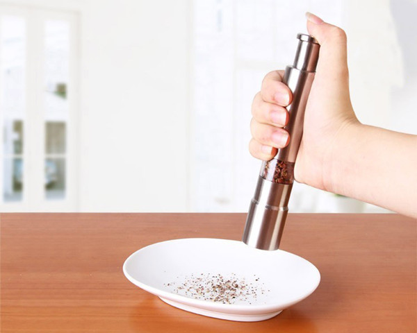 Thumb Push Salt Pepper Grinder Spice Sauce Mill Grind Stick Stainless Steel Tool USA Seller