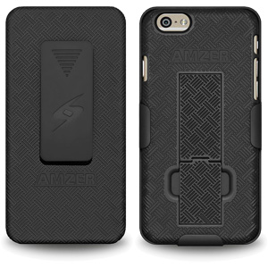 Amzer Shellster Shell Case With Belt Clip Kickstand for iPhone 6 Plus