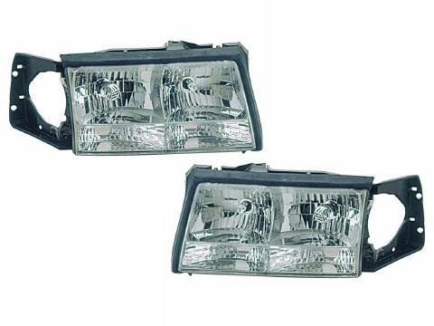 97 99 Cadillac Deville Headlamps Headlights Halogen Type Left+Right Pair Set New