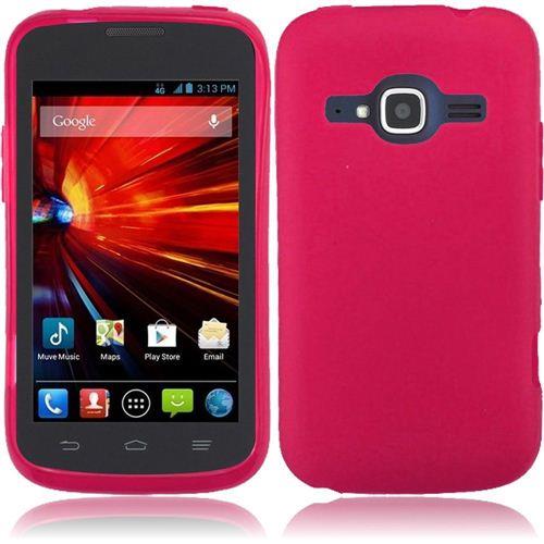 ZTE Concord II Z730 Silicone Case   TPU Frosted Hot Pink