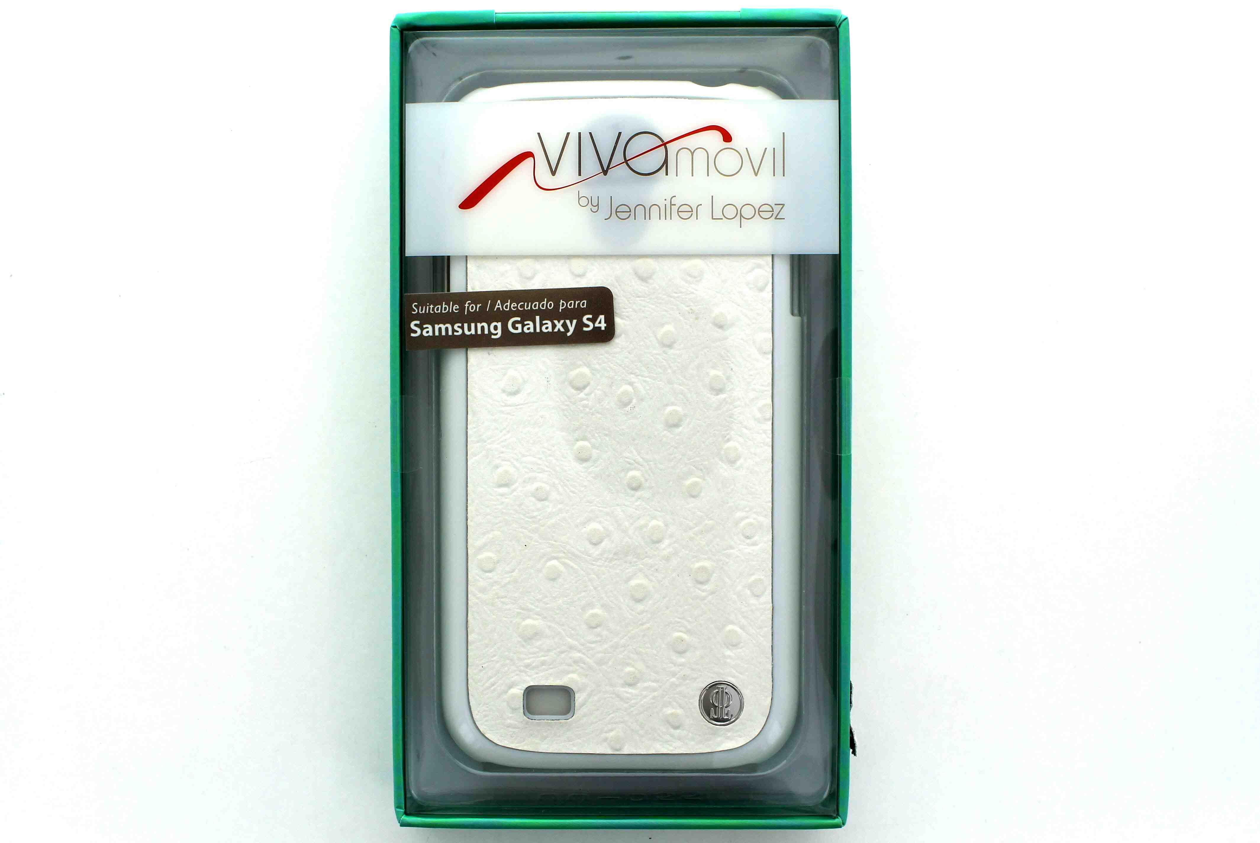 Viva Movil Samsung Galaxy S4 Ostrich Leather Case by Jennifer Lopez   White