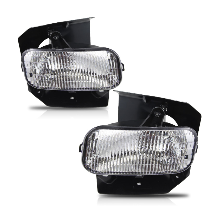 99 02 Ford Expedition Fog Lights Clear Lens Front Driving Lamps PAIR