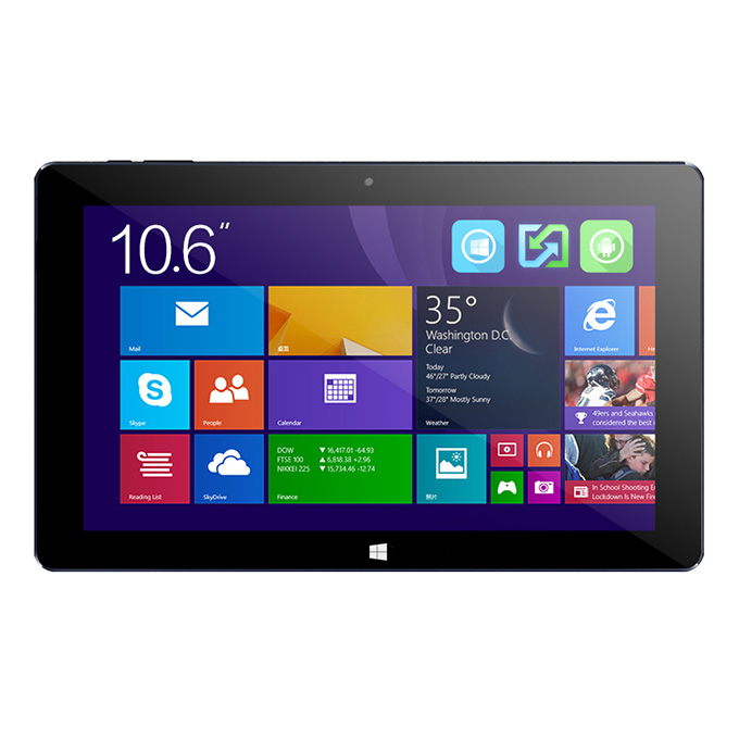 Cube i10 Dual OS Win8.1+Android4.4 Tablet PC 2GB/32GB Intel Z3735F Quad Core 1.8GHz 10.6 Inch 1366*768   Black