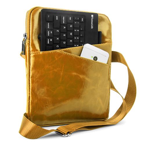 Aged' Faux Leather Style Crossbody Tablet Bag fits Azpen X Series X850 8 inch