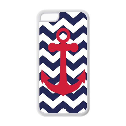 Chevron Anchor Back Cover Case for iPhone 5C TPU